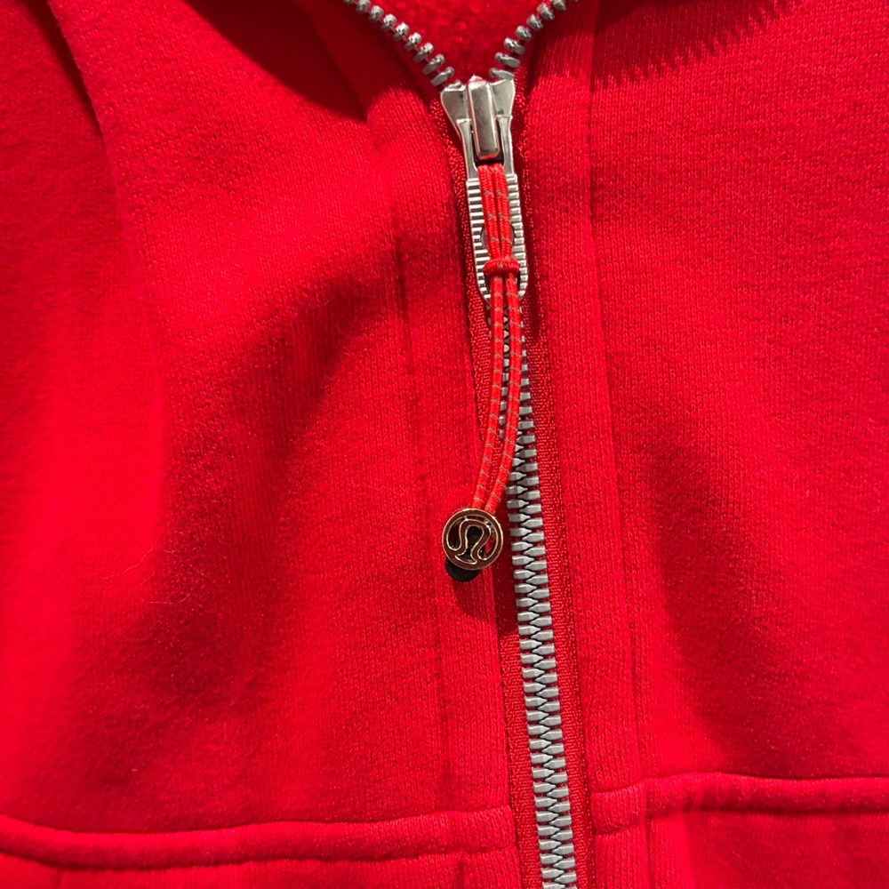 Lululemon Scuba Oversized Full-Zip Dark Red - Picture 4 of 6